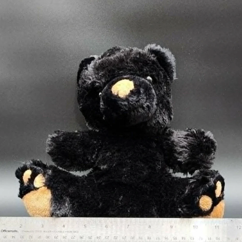 Dan Dee Black Plush Bear Shaggy Forest Animal Woodland Nursery Cabin Decor Toy